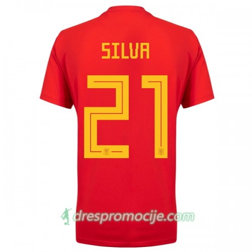 Španjolska Dres David Silva 21 Domaći Svjetsko prvenstvo 2018 Španjolska Dres David Silva 21 Domaći Svjetsko prvenstvo 2018